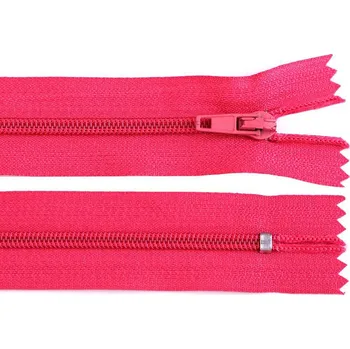 Zip Spirálový zip No 3 délka 20 cm autolock, malé, 145 růžová malinová