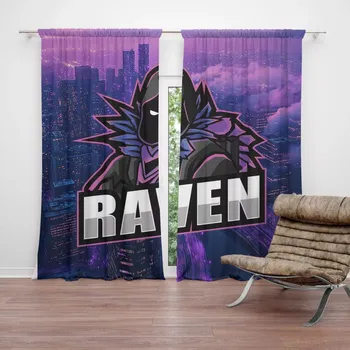 Závěs Sablio Závěs FORTNITE RAVEN Steampunk město: 2ks 140x250cm