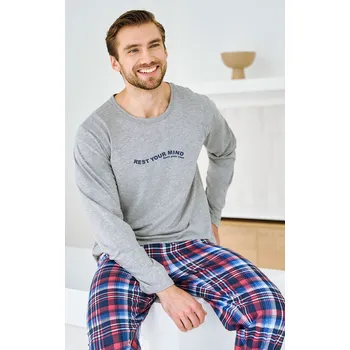 Pánské pyžamo Litex Pánské pyžamo s dlouhým rukávem 7F461 7F461 XL