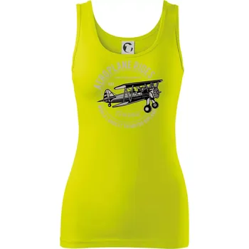 Dámské tričko Aeroplane rides - Dámské tílko - M ( Limetková )