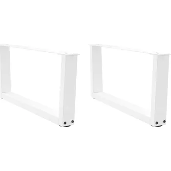 Jídelní stůl zahrada-XL Nohy konferenčního stolku ve tvaru V, 2 ks, bílé, 70 x (30-31,3) cm, ocel 4012617