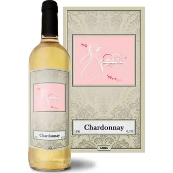 Víno Sablio Bílé víno Blahopřejeme novomanželům: 0,75 l