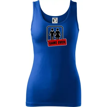 Dámské tričko Bachelor Party - Game over (hetero) - Dámské tílko - XS ( Královská modrá )