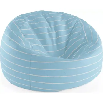 Sedací pytel Sablio Sedací vak Cocoon Bílé linky na modré - 115 x 75 x 45 cm