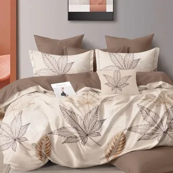 Povlečení Francouzské povlečení Homa COSY LEAFS 6-dílná sada 200x220 cm