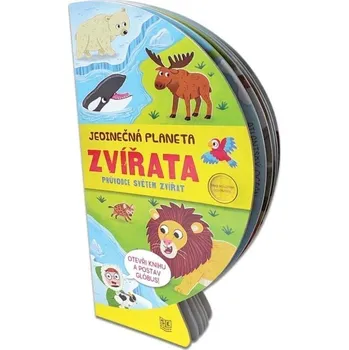 Leporelo Jedinečná planeta - Zvířata / Rozkládací kniha s pevnými listy ve tvaru globusu