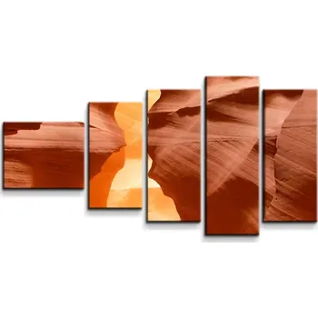 Obraz Sablio Obraz - 5-dílný Skály v poušti - 100x60 cm