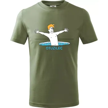 Chlapecké tričko Otužilec - kreslený - Tričko dětské bavlněné - 158 cm/12 let ( Khaki )