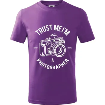 Trust me Photographer - Tričko dětské bavlněné - 98 cm / 2 roky ( Fialová )