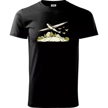 Kluzák kreslený - Triko extra velké (5-8XL) - 7XL ( Černá )