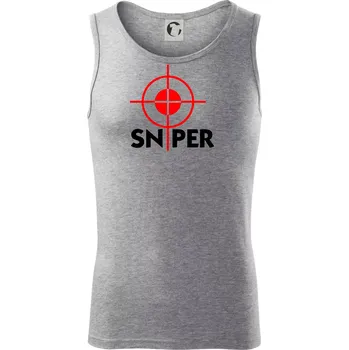 Sniper zameřovač - Tílko pánské Core - M ( Tmavě šedý melír )