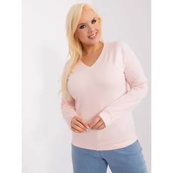 Světle růžové tričko s výstřihem do V RV-BZ-9259.97-light pink Velikost: ONE SIZE
