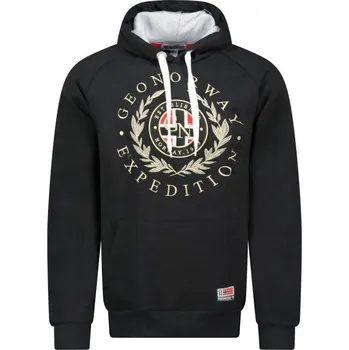 Pánská mikina Pánská mikina Giger DB 100 M WZ3045H/GN Černá vzor - Geographical Norway černá vzor 3XL