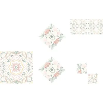 Panel na fusak z nepromokavého polyesteru 150x105 španělská mozaika bílá