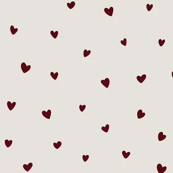 Plenkový bambusový mušelín Takoy malá bordó srdíčka