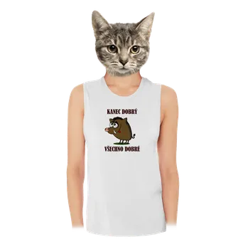 Bastard Kanec dobrý dámské tílko volné White