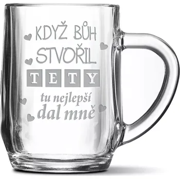 Sklenice Sablio Půllitr Když Bůh stvořil tety: 0,5