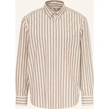 Pánská košile Bogner Pánská Košile Heiko-2 Comfort Fit, hnědá / krémová, 44