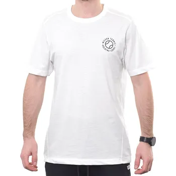 Pánské tričko Pánské tričko Wilson Graphic - bright white Bílý (XL)