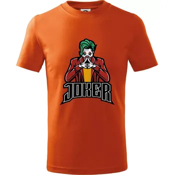 Chlapecké tričko Joker šílený - Tričko dětské bavlněné - 98 cm / 2 roky ( Oranžová )