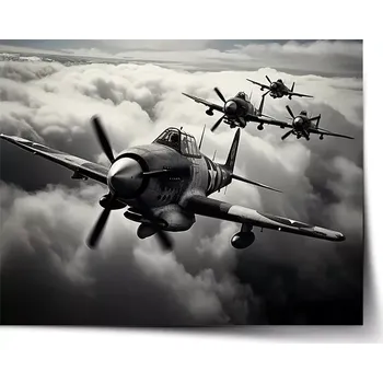 Plakát Sablio Plakát Stíhací letadla - 60x40 cm