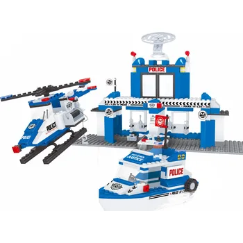 Dětské zboží Kompatibilní stavebnice BLOXO policie stanice 370 ks