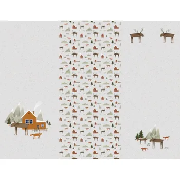 Panel na fusak z nepromokavého polyesteru 155x120 severská krajina