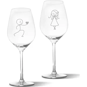 Víno Sablio Skleničky na víno On a ona 3: 2 x 49 cl