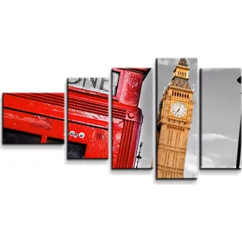 Obraz Sablio Obraz - 5-dílný Londýn 3 - 100x60 cm