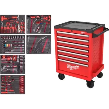 Dílenský vozík Milwaukee TOOLGUARDTM 27'' / 69cm, s vybavením 337 dílů, 4932500754