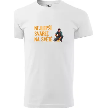 Pánské tričko Sablio Tričko s potiskem Nejlepší svářeč na světě - bílé S