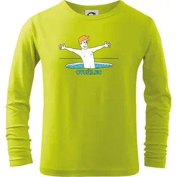 Dětská móda Otužilec - kreslený - Triko dětské Long Sleeve - 146 cm/10 let ( Limetková )