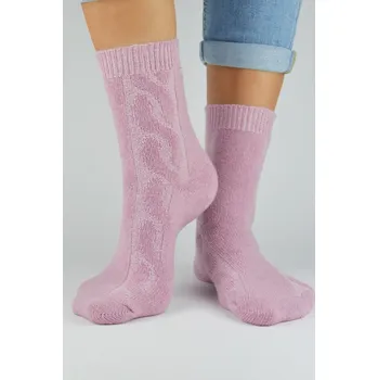 Pánské ponožky VLNĚNÉ PONOŽKY SW002 pudrově růžová 39-42