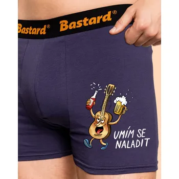 Pánské spodní prádlo Bastard Umím se naladit boxerky Blue Navy