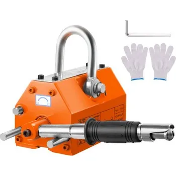 zvedák VEVOR Magnetický zvedák , tažná kapacita 2200 liber/1000 kg, bezpečnostní faktor 2,5, neodym a ocel, zvedací magnet s uvolňovačem, permanentní zvedací magnety, vysoce odolný magnet pro kladkostroj, dílenský jeřáb, blok, desku