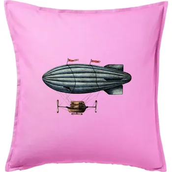 Polštář Vzducholoď barevná - Polštář 50x50 - 50x50 - Pouze potah ( Růžová )