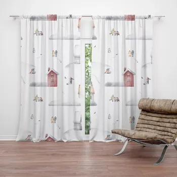 Závěs Sablio Závěs Zimní radovánky: 2ks 140x250cm