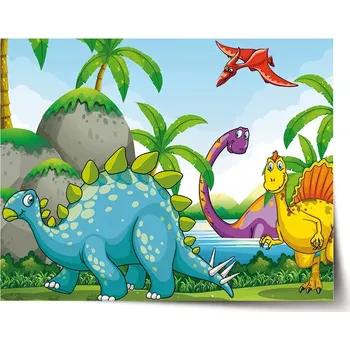 Plakát Sablio Plakát Dinosauři 3 - 60x40 cm