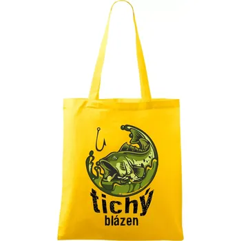 Tichý blázen rybář - Taška bavlněná - 42 x 38 cm ( Žlutá )
