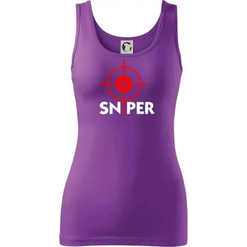 Dámské tričko Sniper zameřovač - Dámské tílko - 2XL ( Fialová )
