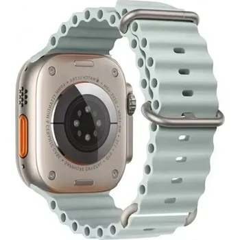 Ostatní příslušenství k chytrým hodinkám Silikonový řemínek 42 mm 44 mm 45 mm 49 mm pro Apple Watch Voděodolný pásek s titanovou přezkou Nastavitelná smyčka a vícepolohové zapínání Navy blue