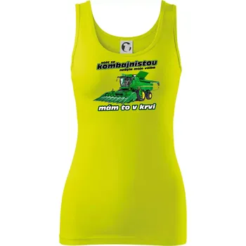 Dámské tričko Stát se kombajnistou nebyla moje volba - Dámské tílko - M ( Limetková )