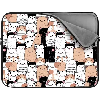 pouzdro na notebook Sablio Obal na notebook Roztomilá zvířátka - 17"