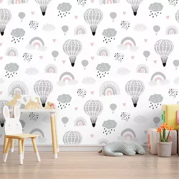 Tapeta Sablio Tapeta Malované horkovzdušné balony - 125x75 cm