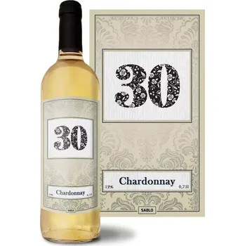 Víno Sablio Bílé víno k 30. narozeninám: 0,75 l