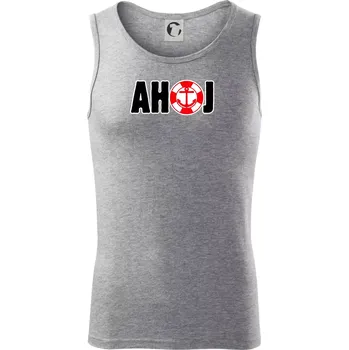 Pozdrav vodáka ahoj - Tílko pánské Core - S ( Tmavě šedý melír )