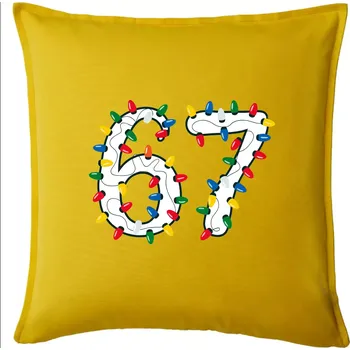 Polštář 67 vánoční osvětlení - Polštář 50x50 - 50x50 - Pouze potah ( Žlutá )