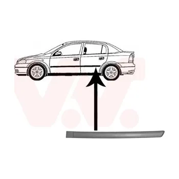 Lišta karosérie Ozdobná / ochranná lišta, dveře VAN WEZEL 3742425