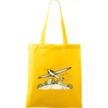 Nákupní taška Kluzák kreslený - Taška bavlněná - 42 x 38 cm ( Žlutá )