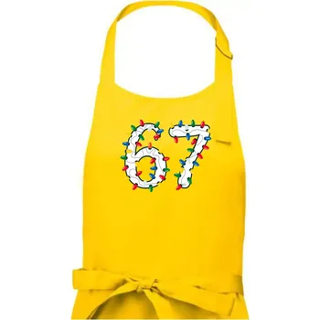 Kuchyňská zástěra 67 vánoční osvětlení - Pánská zástěra na vaření - Univerzální velikost ( Žlutá )